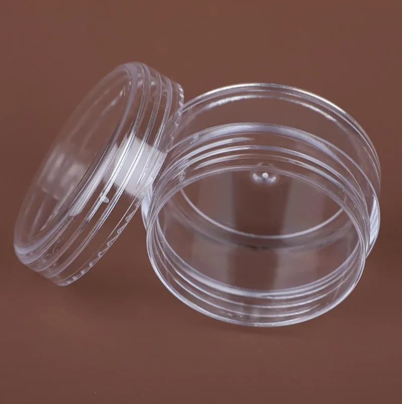 50 pz 20g 15g 10g 5g 3g Vuoto di Plastica Cosmetica Trucco Vaso Vasi Bottiglie Campione Trasparente Ombretto Crema Balsamo per le labbra Contenitore