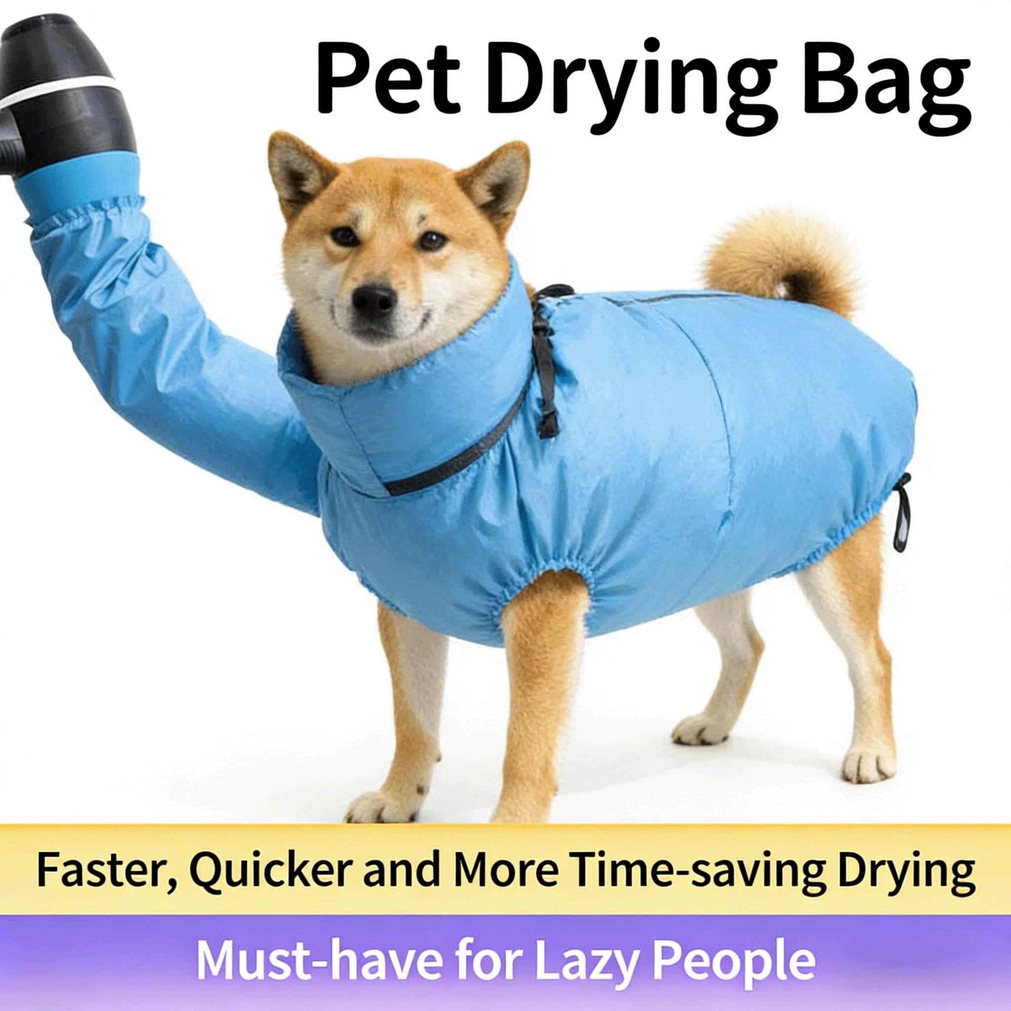 Dryer Bag for Domestic Animals, for Dogs and Cats, Portable Bag for Hair Dryer, Home Toiletry and Washing Machine