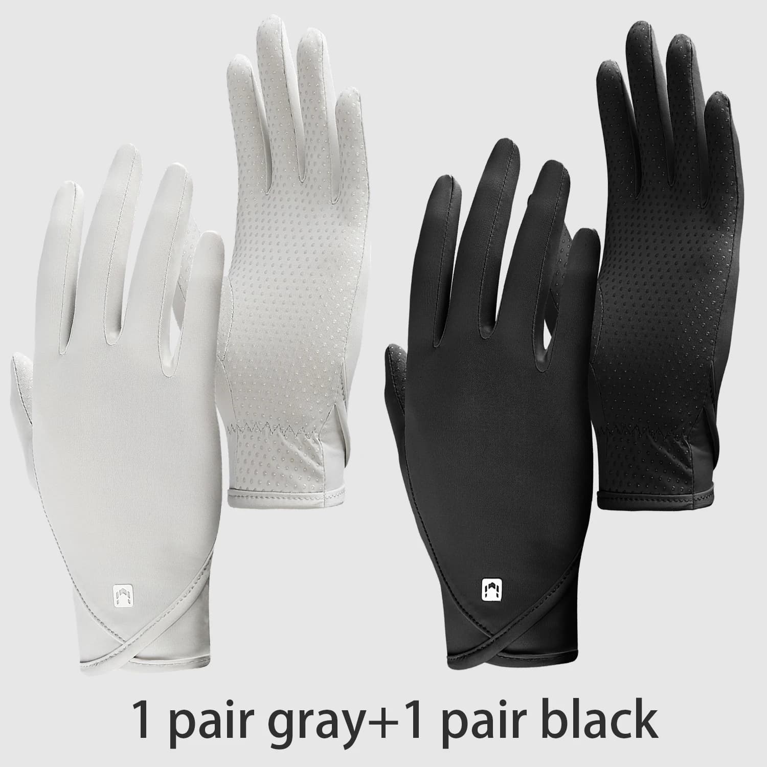Summer gloves for cycling, driving, sun protection, ice silk gloves, exposed fingers, breathable, comfortable, with thermal insulation, UV protection