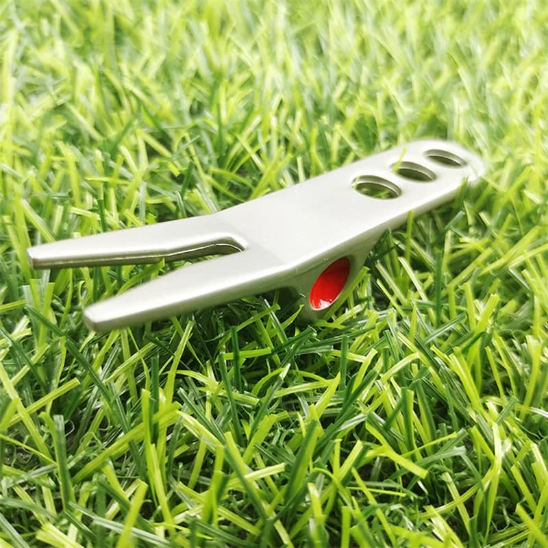Strumento di riparazione Divot con perno a forcella per pallina da Golf strumenti Divot compatibili in lega di zinco durevoli strumenti portatili per Divot da Golf