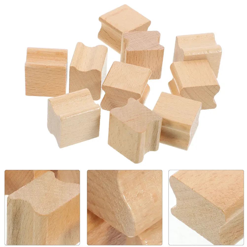 20 Pezzi Blocchi di Legno Grezzo Scanalati per Incisione, per Timbri in Ceralacca Fai-da-te, Scrapbooking e Sigilli Artigianali Vintage in Legno