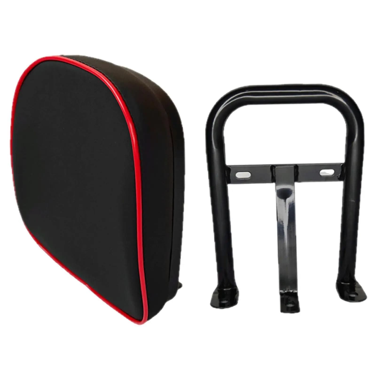 Schienale con staffa di montaggio Cuscino per schienale per auto in pelle PU resistente all'usura nero rosso per supporto per schienale del sedile automatico