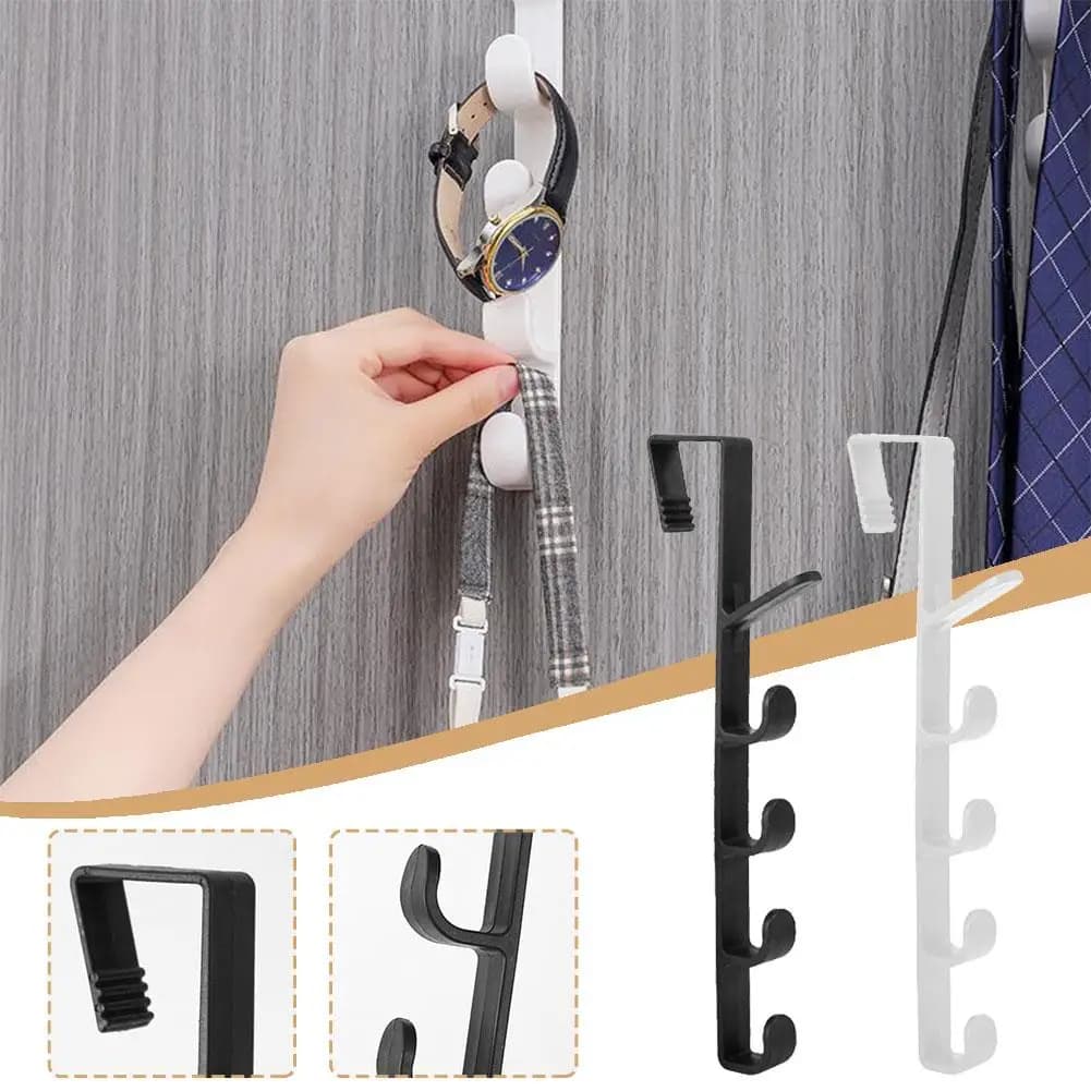 Over The Door Coat Hook Hanger 3PCS Cabinet Wardrobe Vertical Hanging Multi Functional Storage Rack Clothes Towel Bag Organizer