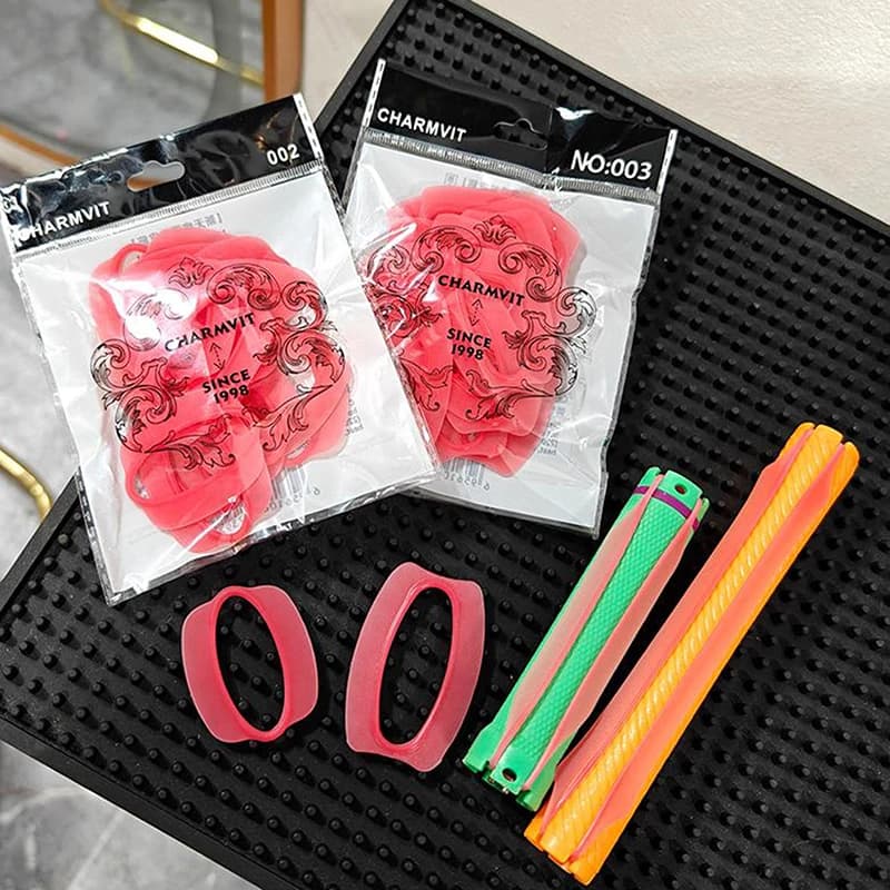 20 Pezzi Bande in Silicone per Permanente Grandi/Piccole, Resistenti al Calore, Senza Tracce, Anelli Elastici in Gomma per Capelli, Strumento per lo Styling