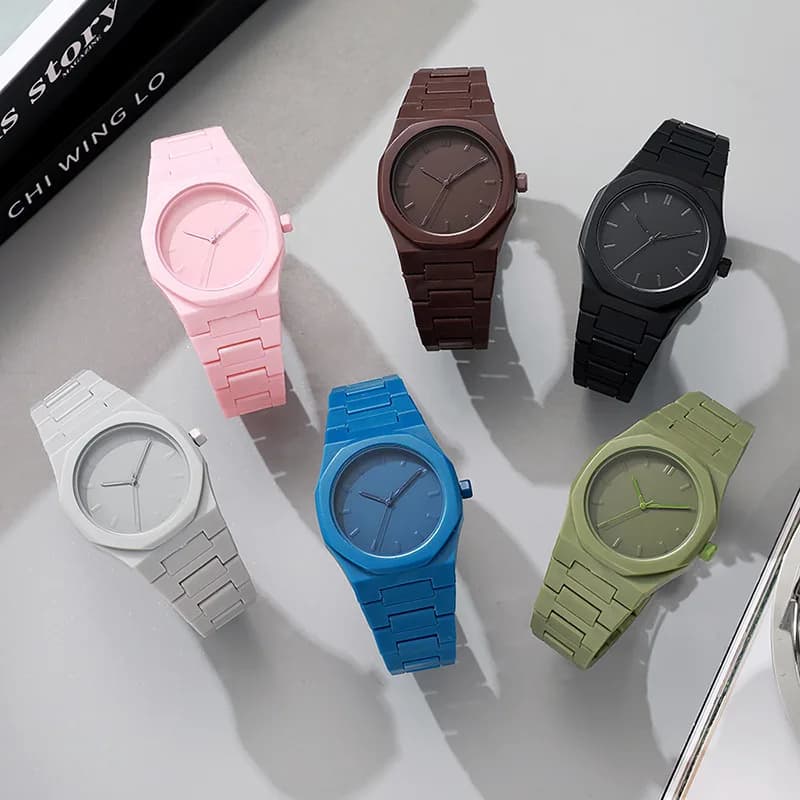 New Fashion Trendy Men's Watch Quartz Business Men's Watch Classic Waterproof Round Men's Watch with Digital Arabic Dial