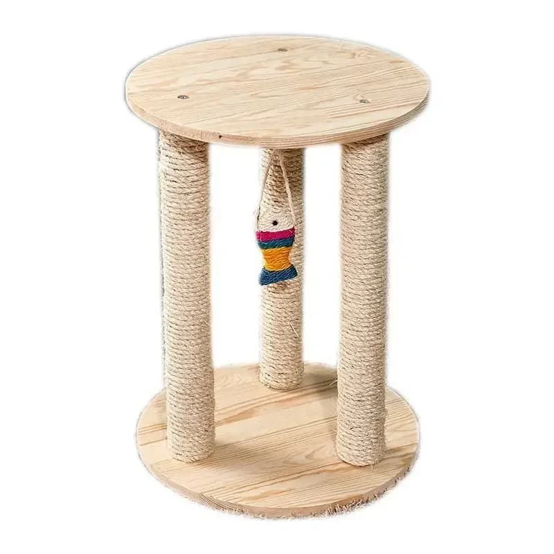 Prodotti per gatti Mobili Palo per afferrare Giocattolo Cornice in sisal Piattaforma per nido per gatti Tabellone per albero in legno massello