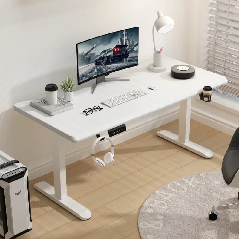 Height Adjustable Desk Motion Electric Sit Stand Up Down Computer Table Modern Lift Motorized Gaming Desktop Home Office Desks