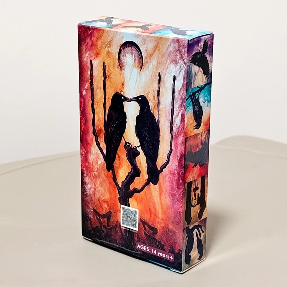 Mazzo Oracle Wisdom of The Raven - Mazzo Oracle da 52 carte da 10,3 x 6 cm con arte originale surreale e fantasia Raven
