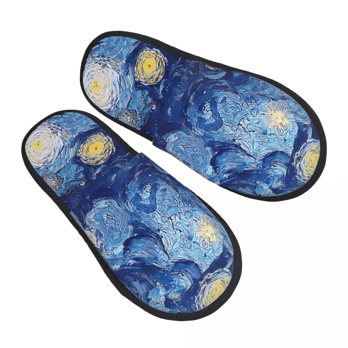 Starry Night Van Gogh Guest Slippers for Women's Bedroom Home Slippers with Custom Print