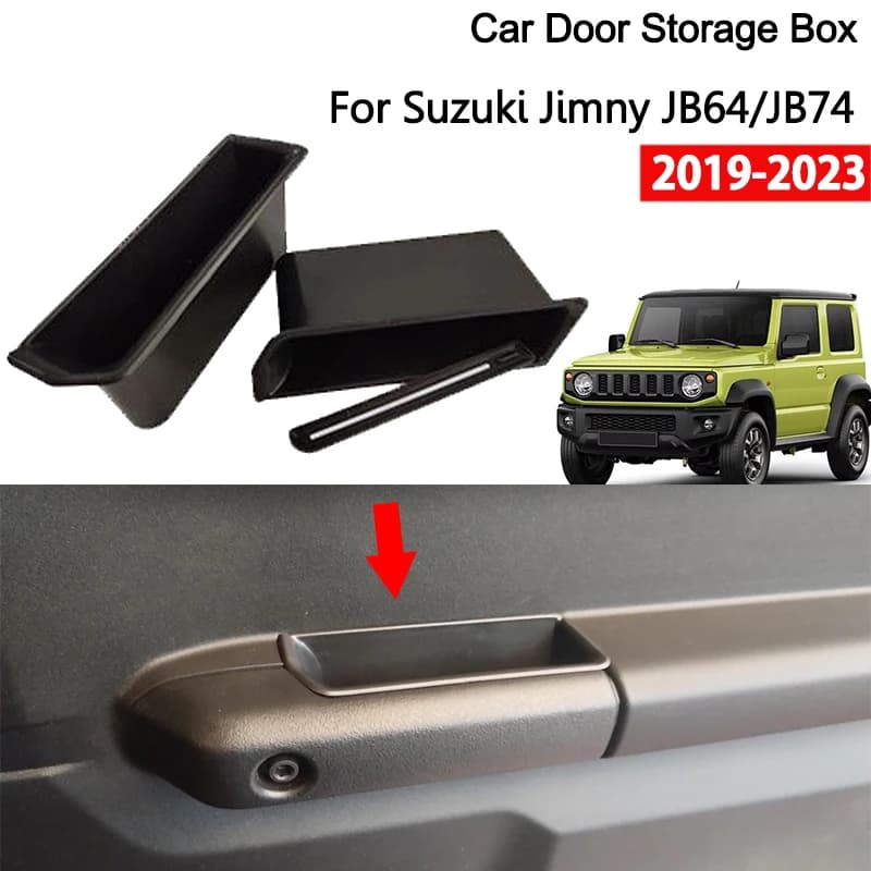 Per Suzuki Jimny JB74 2019 2020 2023 Auto Interni Porta Anteriore Laterale Scatola di Immagazzinaggio Guanto Organizzatore Contenitore Del Telefono Custodia Maniglia Tasca