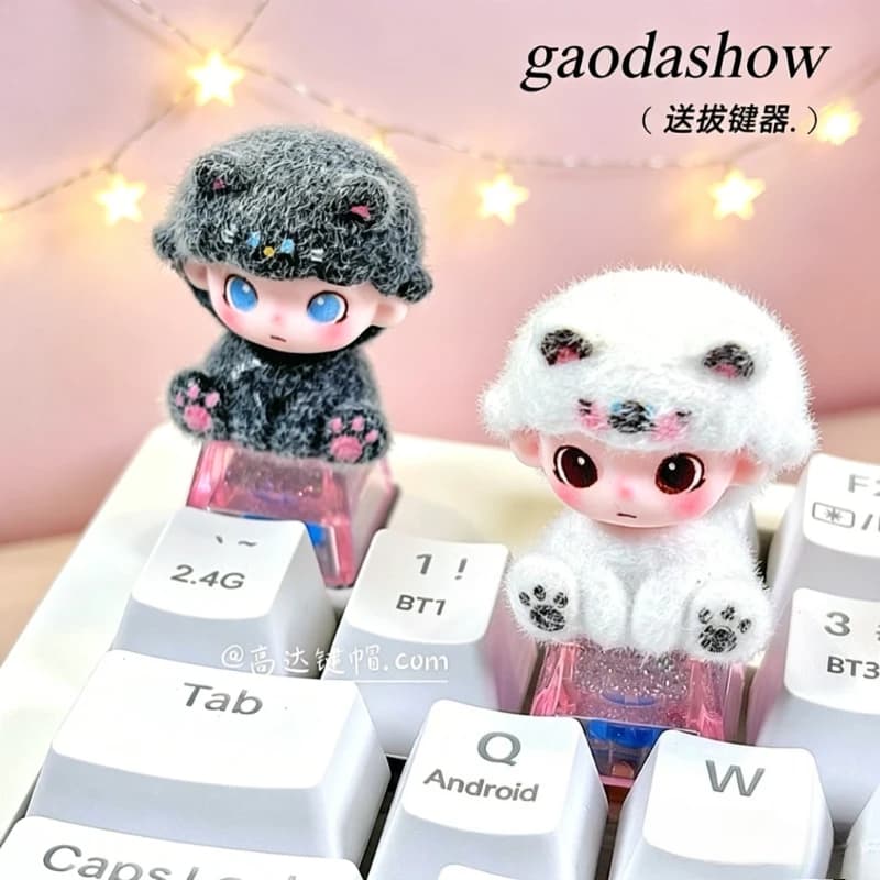 Simpatici Keycaps Anime Personalizzati 3D per Tastiere Meccaniche, Adatti per Accessori MX Axis ESC