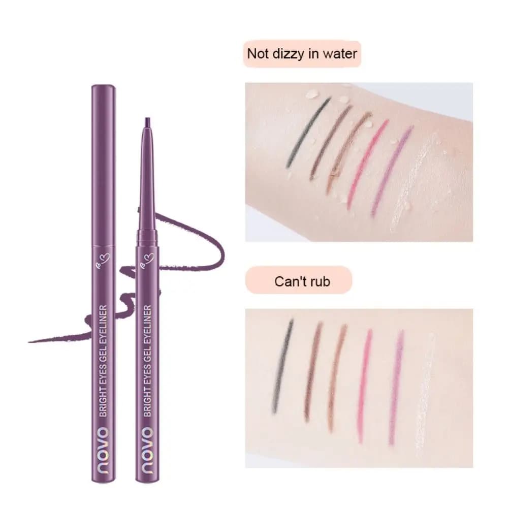 Matita Eyeliner Impermeabile Glitter Champagne Opaca Gel Lunga Durata Anti-Sbavatura Cosmetici