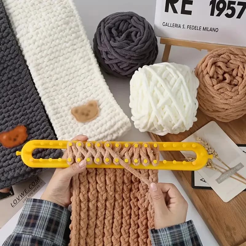 1 Set Telaio per maglieria rotondo Kit di filato artigianale Strumento fai da te Uncinetto Aghi Cappello Sciarpa Cucitura Scialle Maglione Calzino Coperte Maglieria