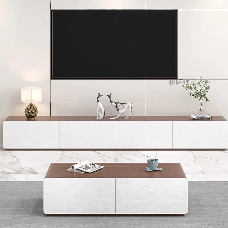Supporti TV in Legno Stile Nordico, Tavoli TV Moderni Minimalisti, Supporti per Monitor di Lusso Portatili, Mobili per Casa