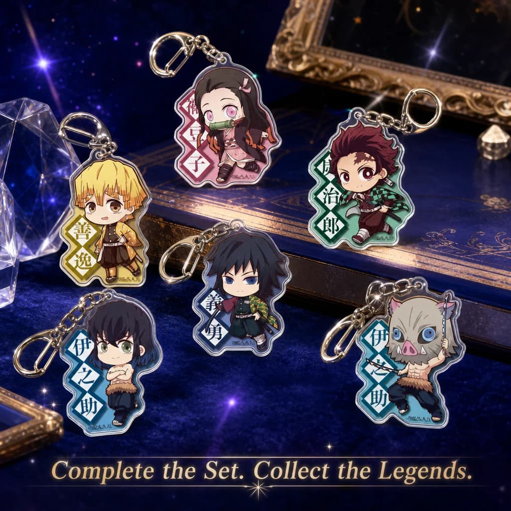 In Stock Anime Cute Kawaii Demon Slayer Kimetsu no Yaiba Tanjiro Nezuko Zenitsu Agatsuma Keychain Backpack Charm Pendant