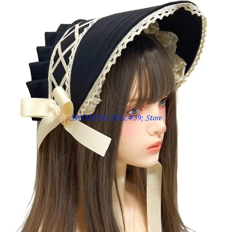E21F Stylish Bonnet Hat for Women Teens Theme Party Seasonal Fashion Head Accessory Anime Hat For Cocktail Party Photography
