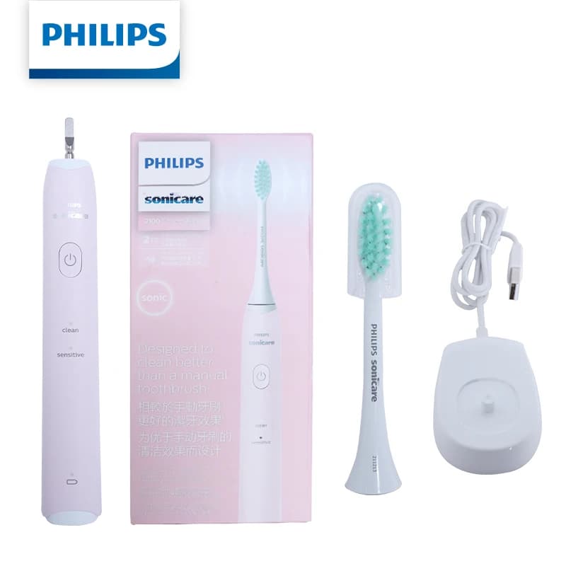 Philips HX2421 Electric Toothbrush USB Charging Base With 1 Replacement Brush Head For Adult Oral Care