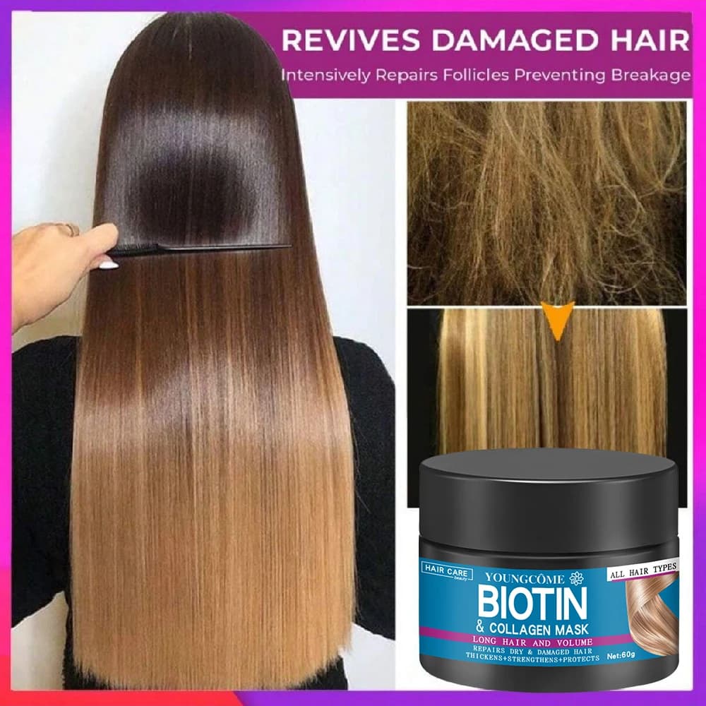 Hair repairs Hair mask Biotin Collagen Keratin treatment Hair conditioner Essential oil for hair Nutrition for dry and damaged hair