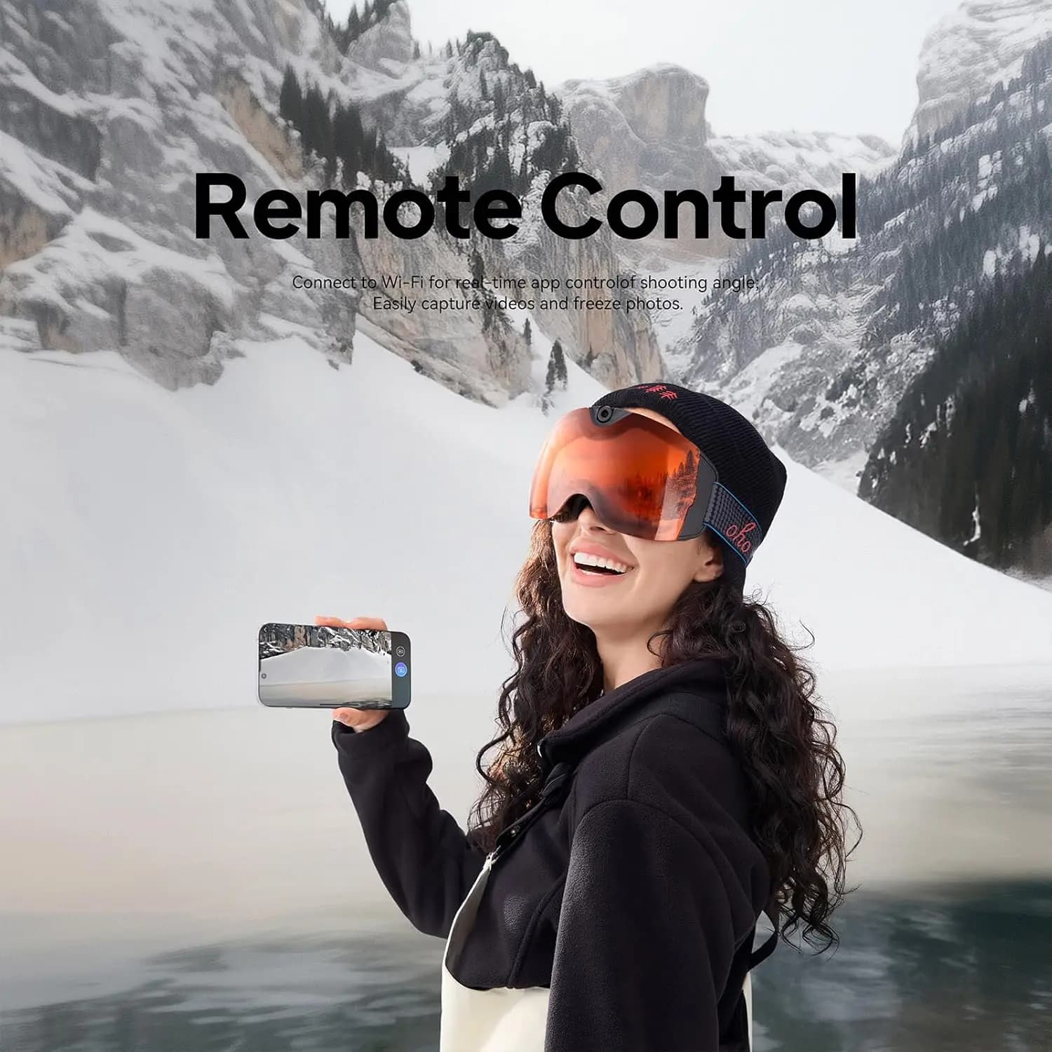 Sports Camera 4K Wifi Ultra HD DV with Grand Corner, Glasses with Video Recording Camera POV, Ski and Vlogging Camera