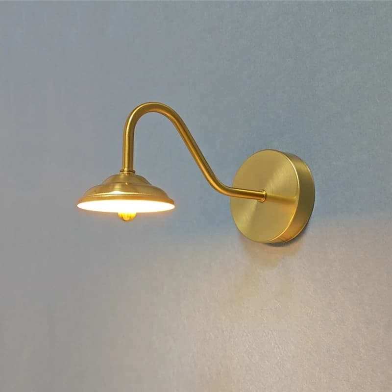 Modern Golden Curved Wall Lamp Interior Wall Lamp with Plug Switch LED Bedside Lighting for Bedroom Decorations for Nordic House