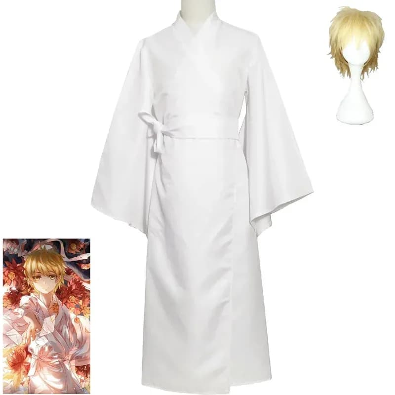 2026 Anime Noragami Aragoto Yukine Cosplay Costume Aldult Unisex Exquisite White Kimono Belt Wig Halloween Bathrobe Uniform Suit