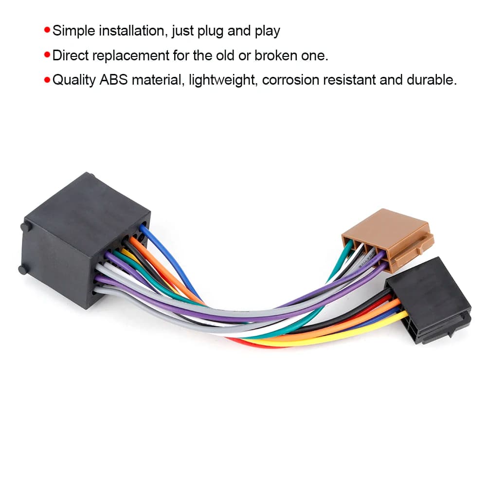 Cavo ausiliario per autoradio Cavo di cablaggio stereo Spina ISO adatto per E36 E46 E39 Cablaggio radio Cablaggio adattatore radio