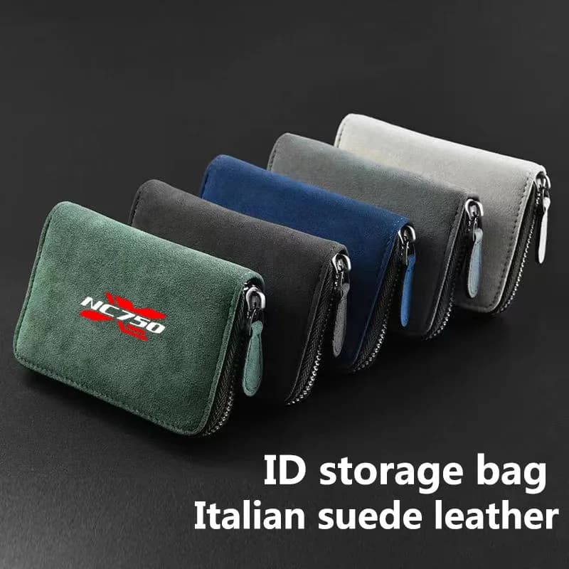Borsa portaoggetti portatile in pelle scamosciata per moto, borsa portaoggetti per ID patente di guida, per accessori NC750X NC750 X