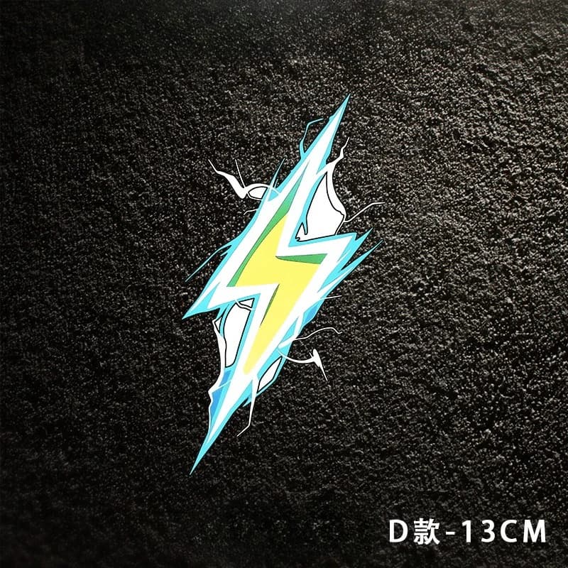 1SET Lightning Bolt Graphic Waterproof Self-adhesive Vinyl Sticker for Car Motorcycle Bike Helmet Laptop Decor