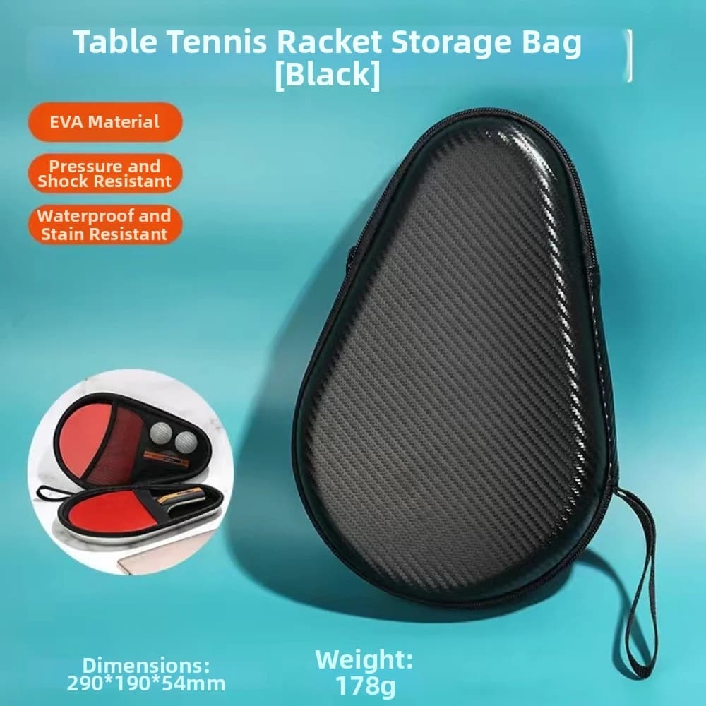 Waterproof Table Tennis Racket Case Handbag Style Sports Accessories Table Tennis Bag Storage Design Zipper Closure