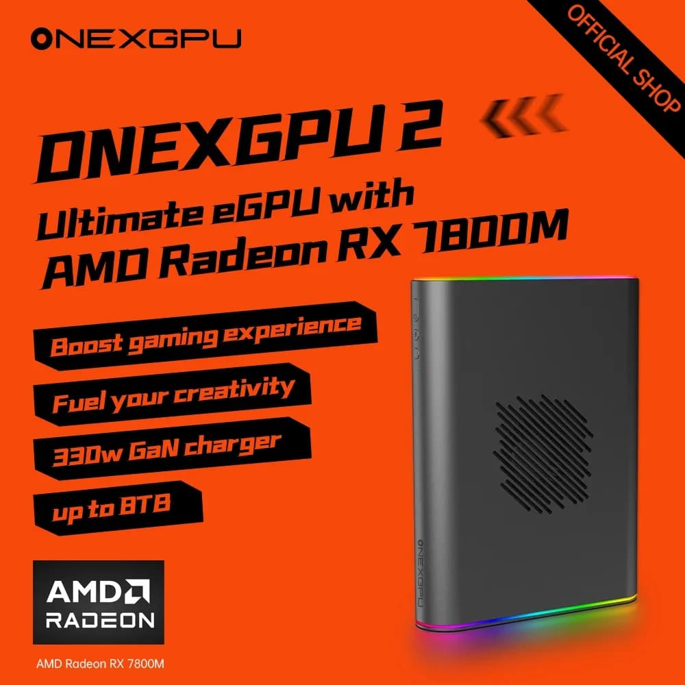 Onexplayer Onexgpu 2 With Storage12GB 1xUSB 4.0 HDMI 1xHDMI 2.1 Video Displayport 2xDP 2.0 Count 28.1B