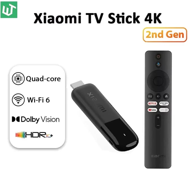 2025 Versione globale Xiaomi Mi TV Stick 4K 2a generazione 2 GB RAM 8 GB ROM Wifi6 Bluetooth 5.2 Assistente Google Netflix Smart TV Player