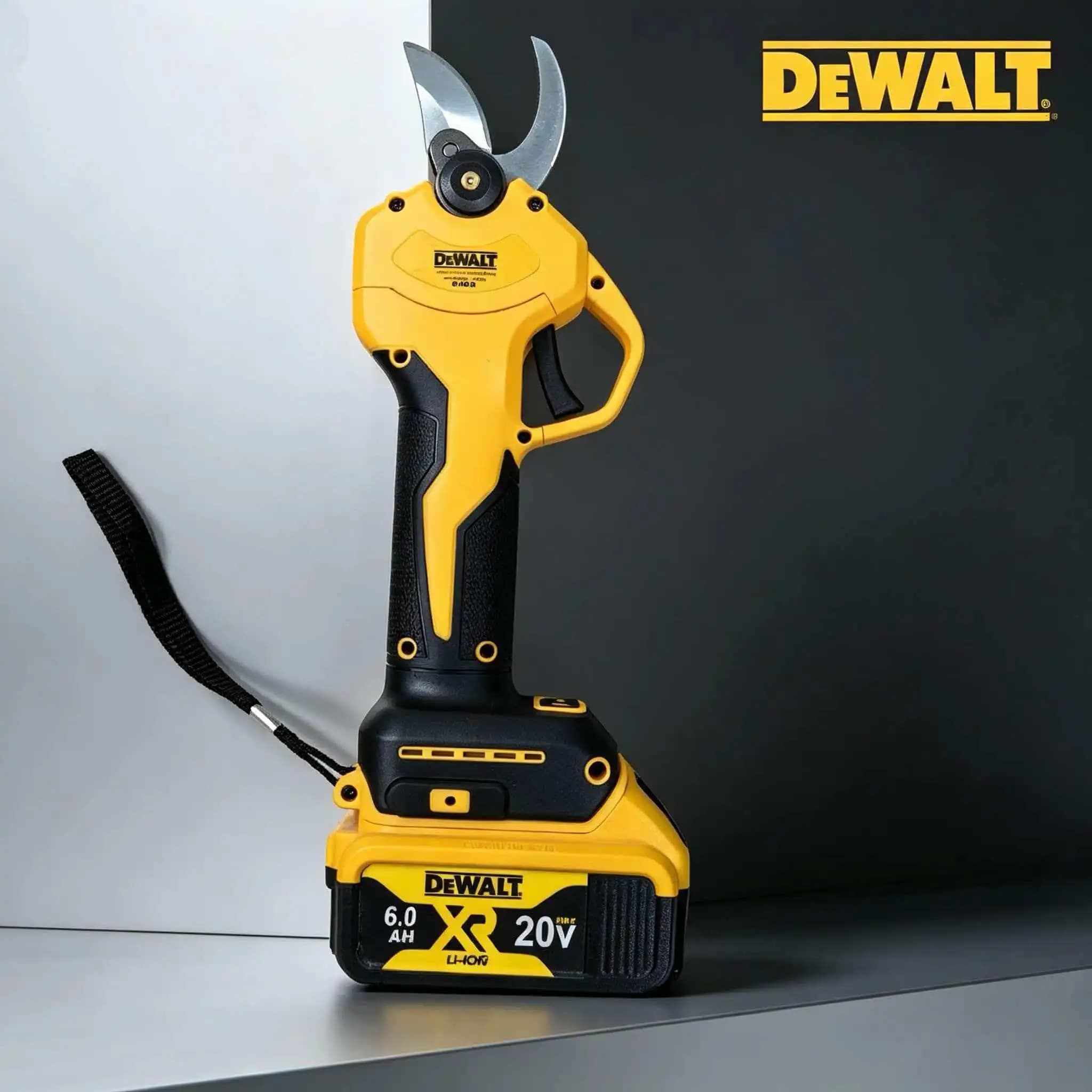 Electric Scissors Without Brushes with LED Display, Battery Garden Baskets, Power Tools for Fruit Trees Compatible with Dewalt Battery 20V