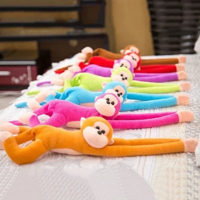 Peluche Scimmia con Braccia Lunghe 60cm, Giocattolo di Peluche Scimmia Banana per Bambini