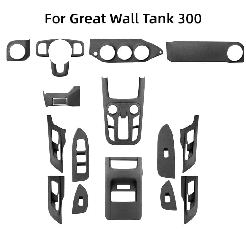 For Great Wall WEY Tank 300 2021-2024 Interior Gear Shift Cover Trim Suede Wrap Car Center Console Panel Car Accessories