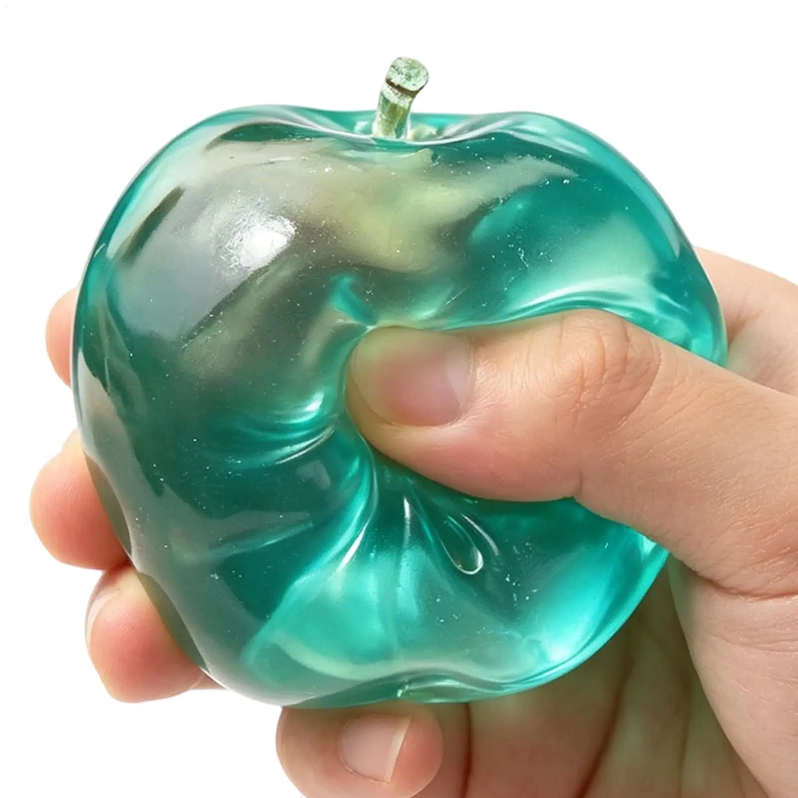 Pallina Antistress a Forma di Frutta a Lenta Risalita, Giocattolo Sensoriale a Forma di Mela, Simulazione Alimentare per Alleviare lo Stress, per Bambini, Adulti, Ufficio e Casa