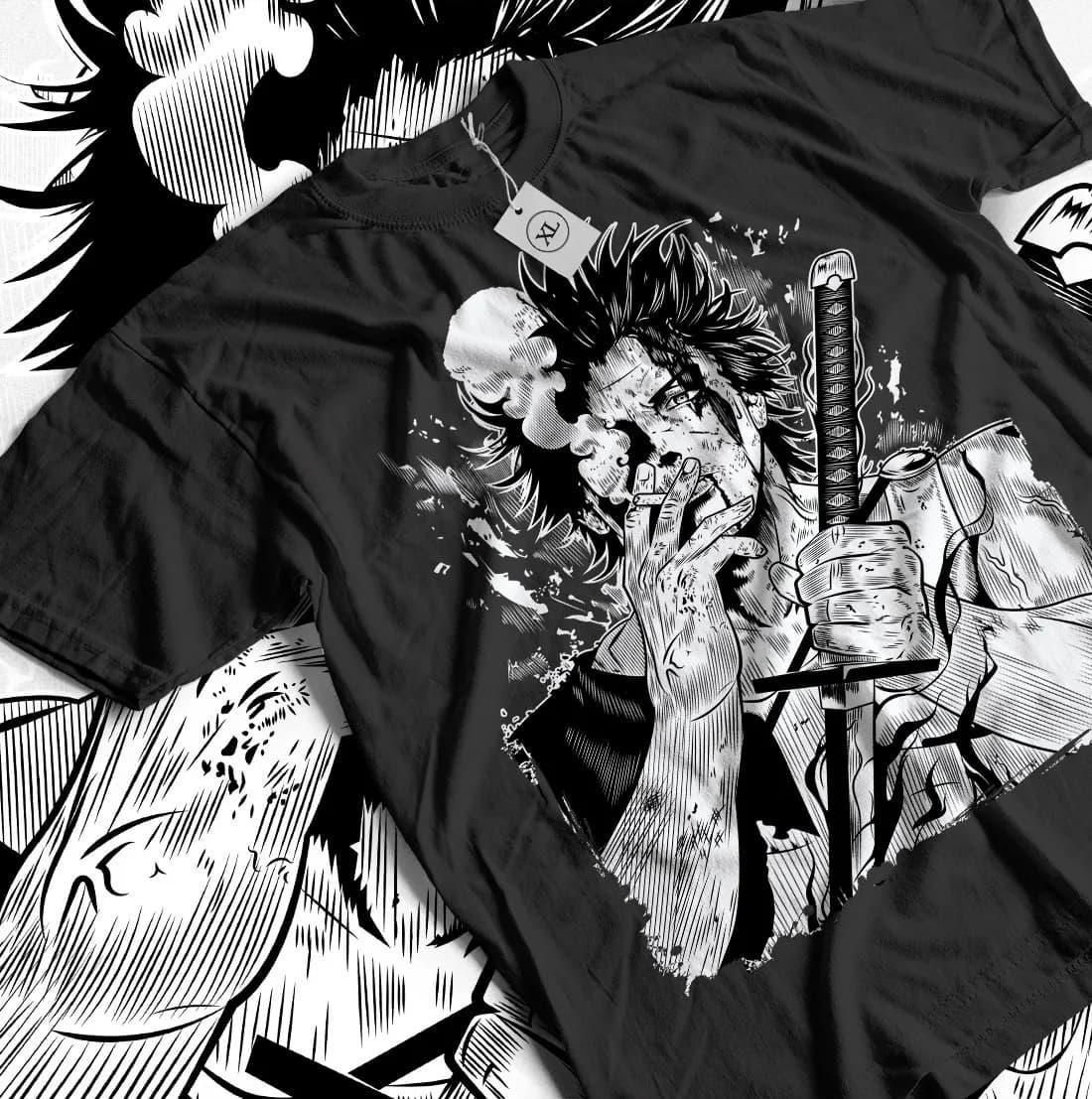 T-shirt Yami Sukehiro Black Clover Asta Yuno GirlAnime Gift Shirt Tee tutte le taglie