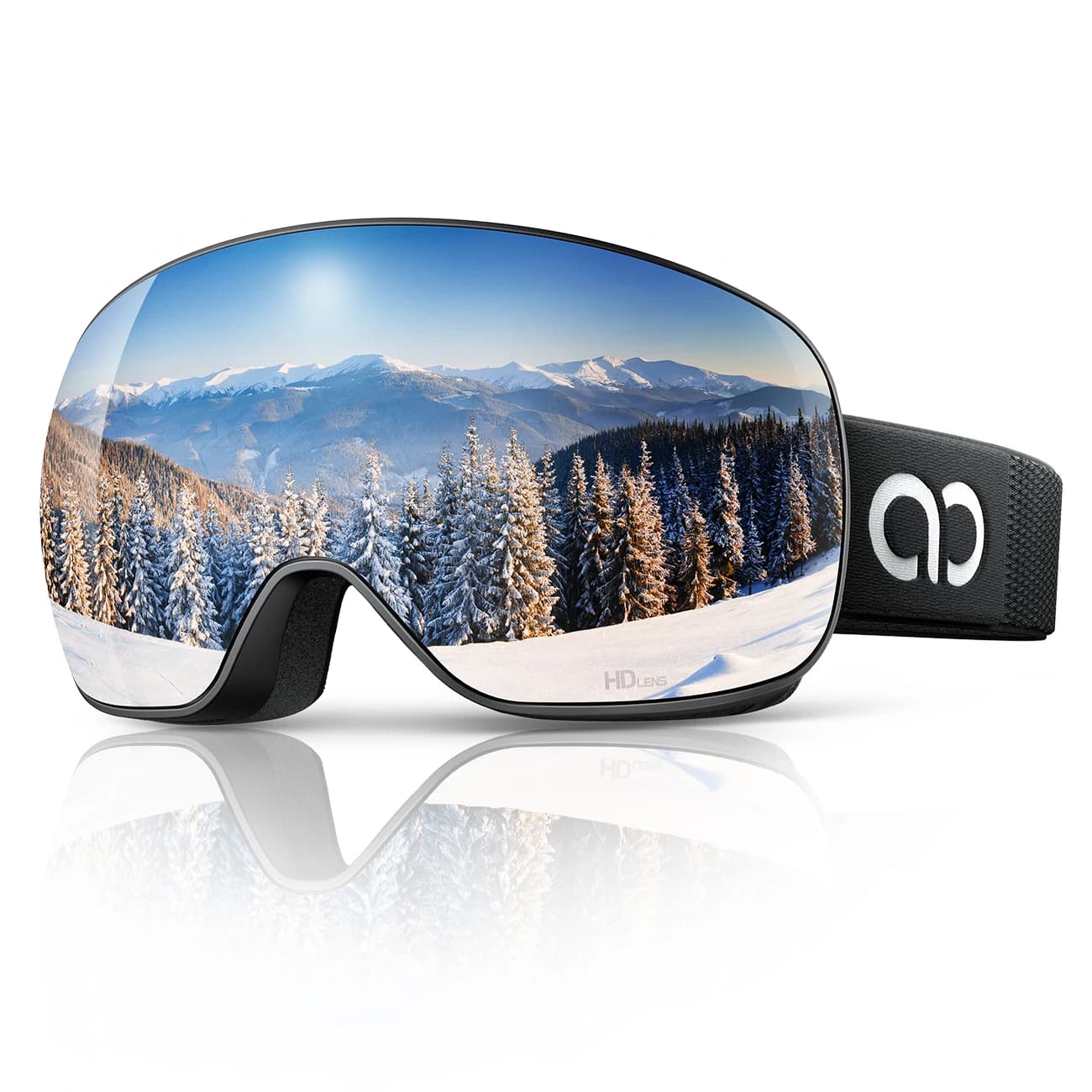 SG02 Cylindrical Ski Goggles with Ultra HD Anti-Fog UV Protection OTG Design Swimming Features for Snow Sports