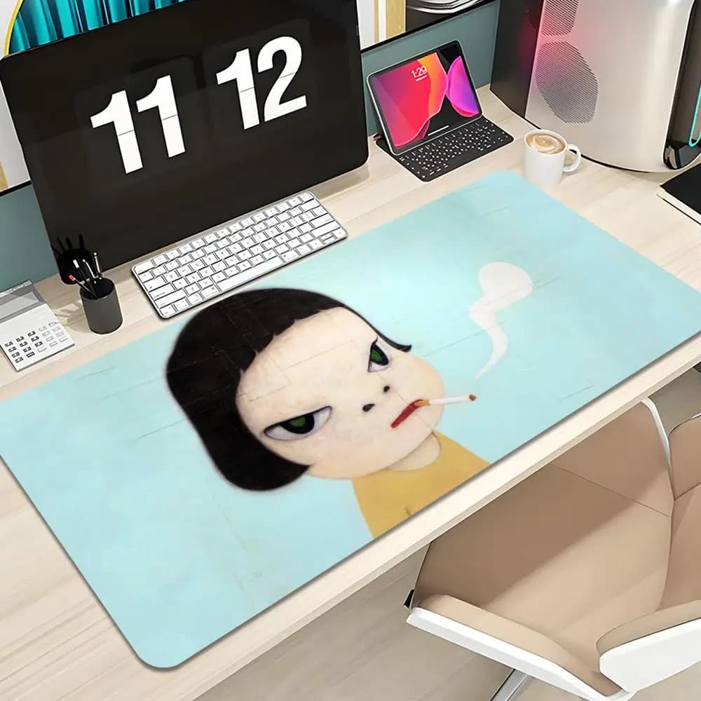 Giappone Yoshimoto Nara Mouse Pad Tastiera Mousepad Grande 1200X600mm Tappetino da scrivania PC Gamer Ufficio Tappeto Tavolo di casa pad