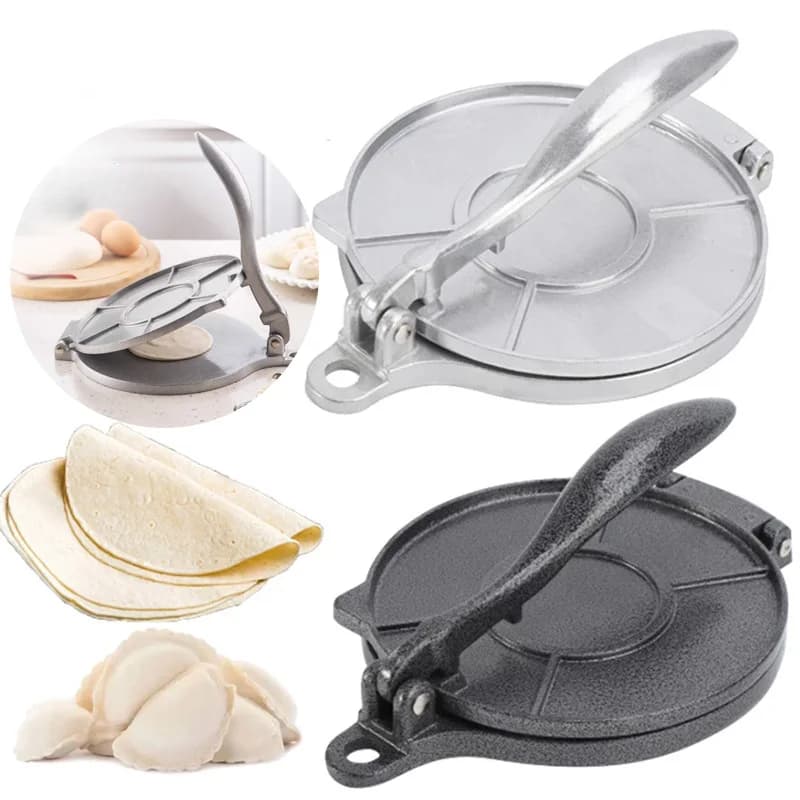 Efficiente pressa per tortilla per cucina 16/20 cm Manuale Pizza Pie Making Tortillas Strumento per pressare l'impasto Accessori da cucina