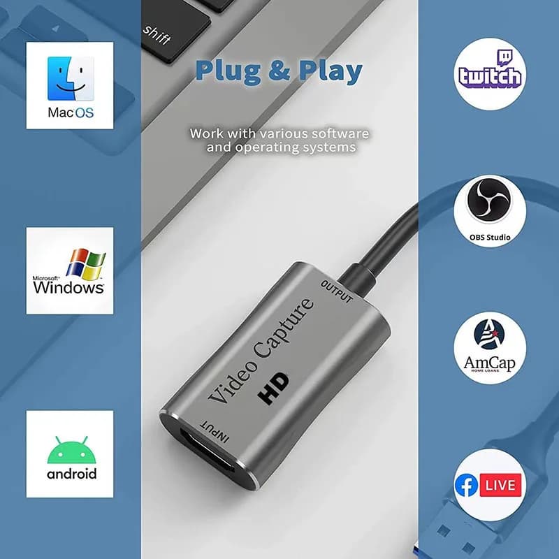 USB 3.0 60fps per dispositivo scheda di acquisizione audio video HDMI 4k per scatola di registrazione di giochi per trasmissione in streaming live OBS