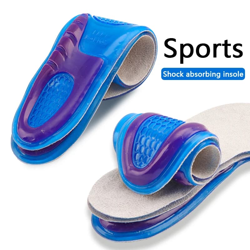 Soletta sportiva in silicone per scarpe da corsa Cuscinetti di supporto per arco plantare ortopedici Alleviare il dolore Cuscino per la cura del piede per uomo Donna Sneaker