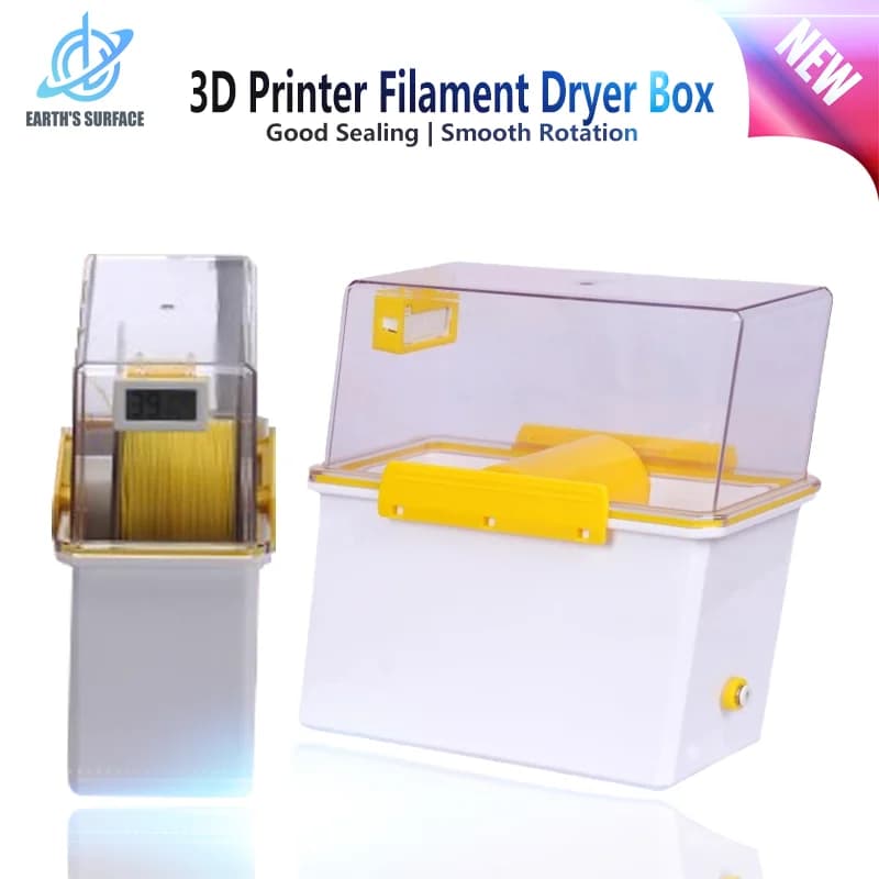 New Upgrade 1KG PLA Filament Dry Box with Upgrade Roller Dryer for PETG ABS Dehydrator Sealed Storage Box Filament Spool Holder