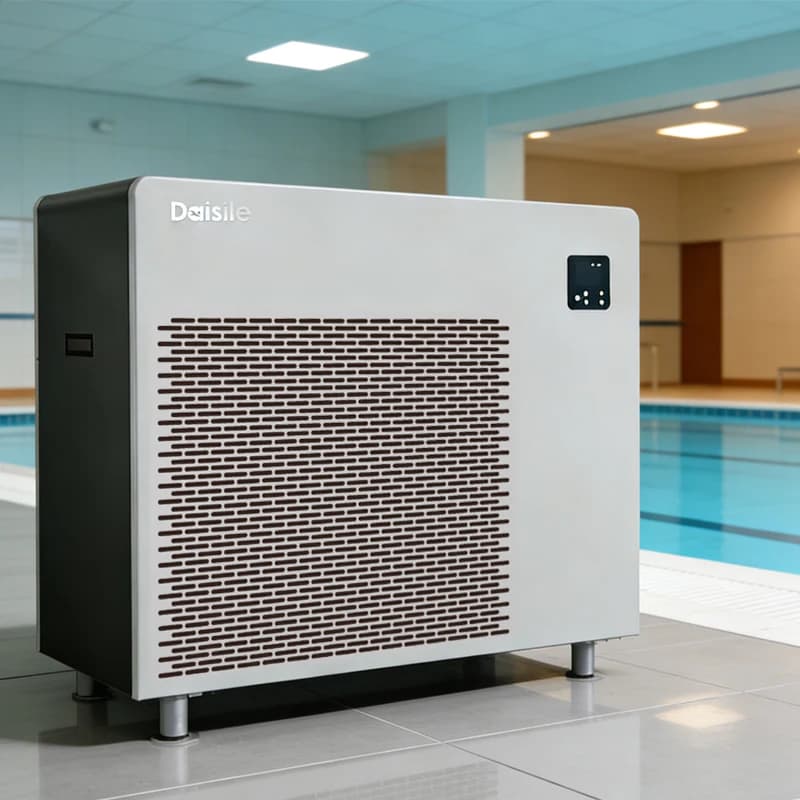 Deumidificatore per Piscina in Plastica con Inverter, Refrigerante R410a, Raffreddamento ad Aria, Efficienza Energetica, Ultra Silenzioso per Uso Interno