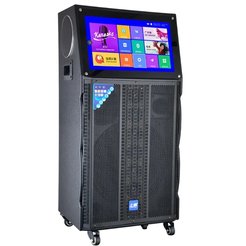 Suono di danza quadrata per macchina audio Bluetooth per karaoke all'aperto con display K-song ad alta potenza