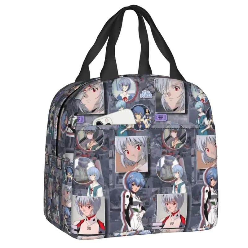 Borse per il pranzo isolate Manga Evangeliones personalizzate per l'ufficio scolastico Bento Box termico portatile per donne e bambini