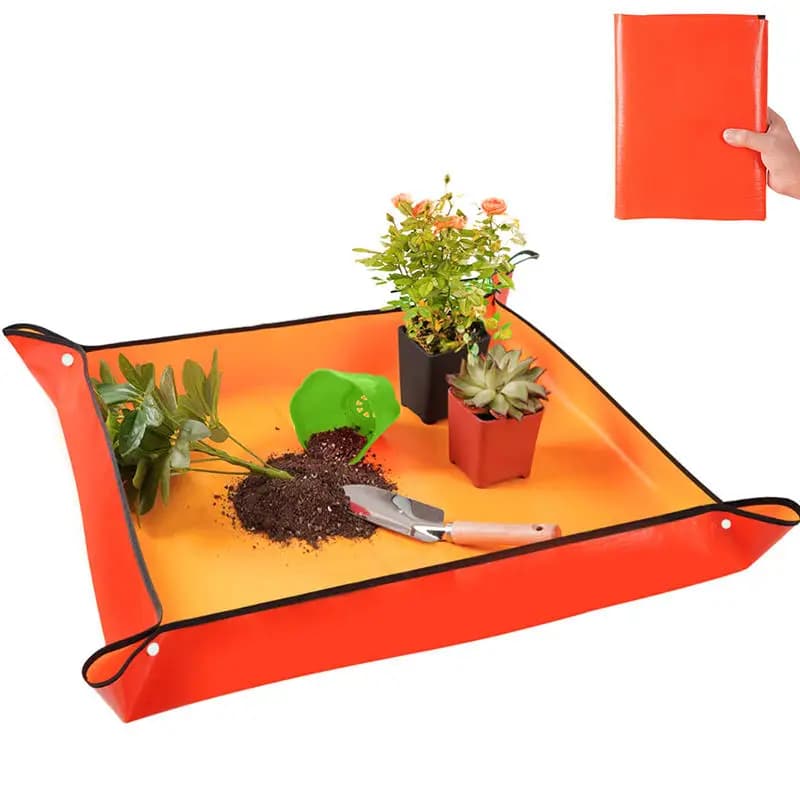 1 pc mat to plant 66 cm-100 cm gardening jar waterproof folding pad garden plant flower pot transplanted mats 3 sizes