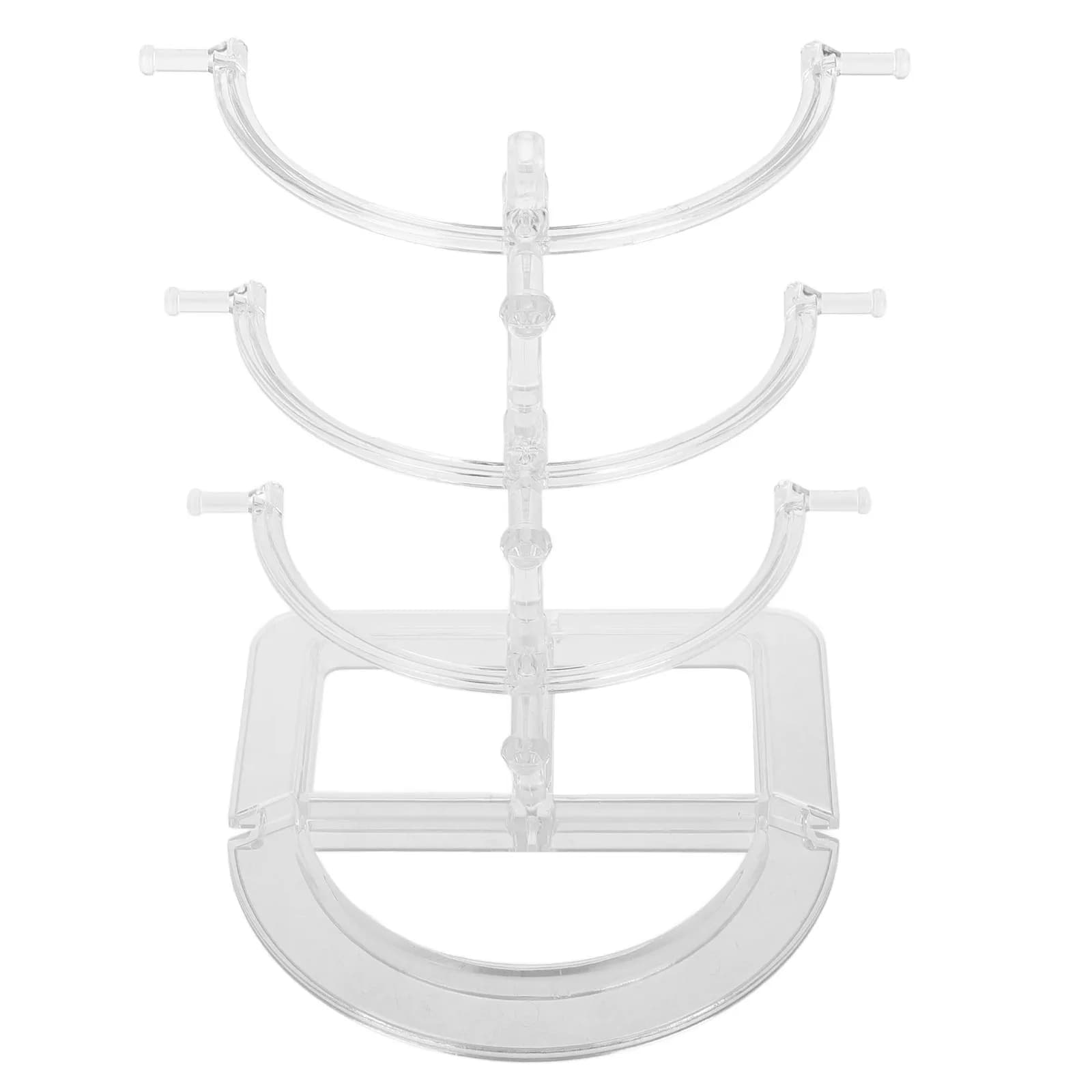 2Pcs Plastic Glasses Display Stand 3 Tier Eyeglasses Holder Rack Desktop Organizer for Store Home Office Sunglasses Storage