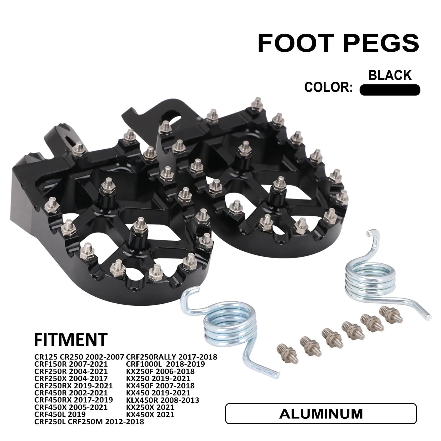 Motorcycle Accessories CNC FootRest Footpegs Foot Pegs Pedal For Honda CRF250R/250X/450R/450X/250L/250M Dirt Pit Bike Parts