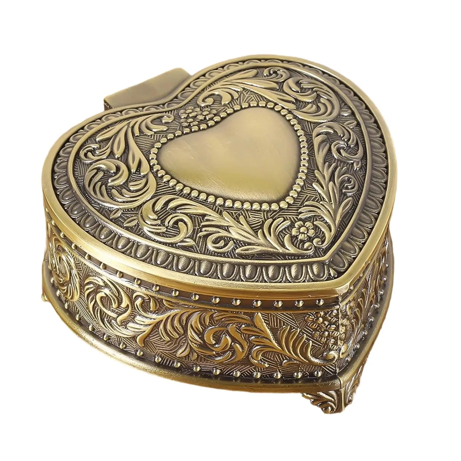 Scatola Portagioie Decorativa, Contenitore in Lega di Zinco per Commereccio, Scatola Portaoggetti da Collezione, Organizzatore di Gioielli