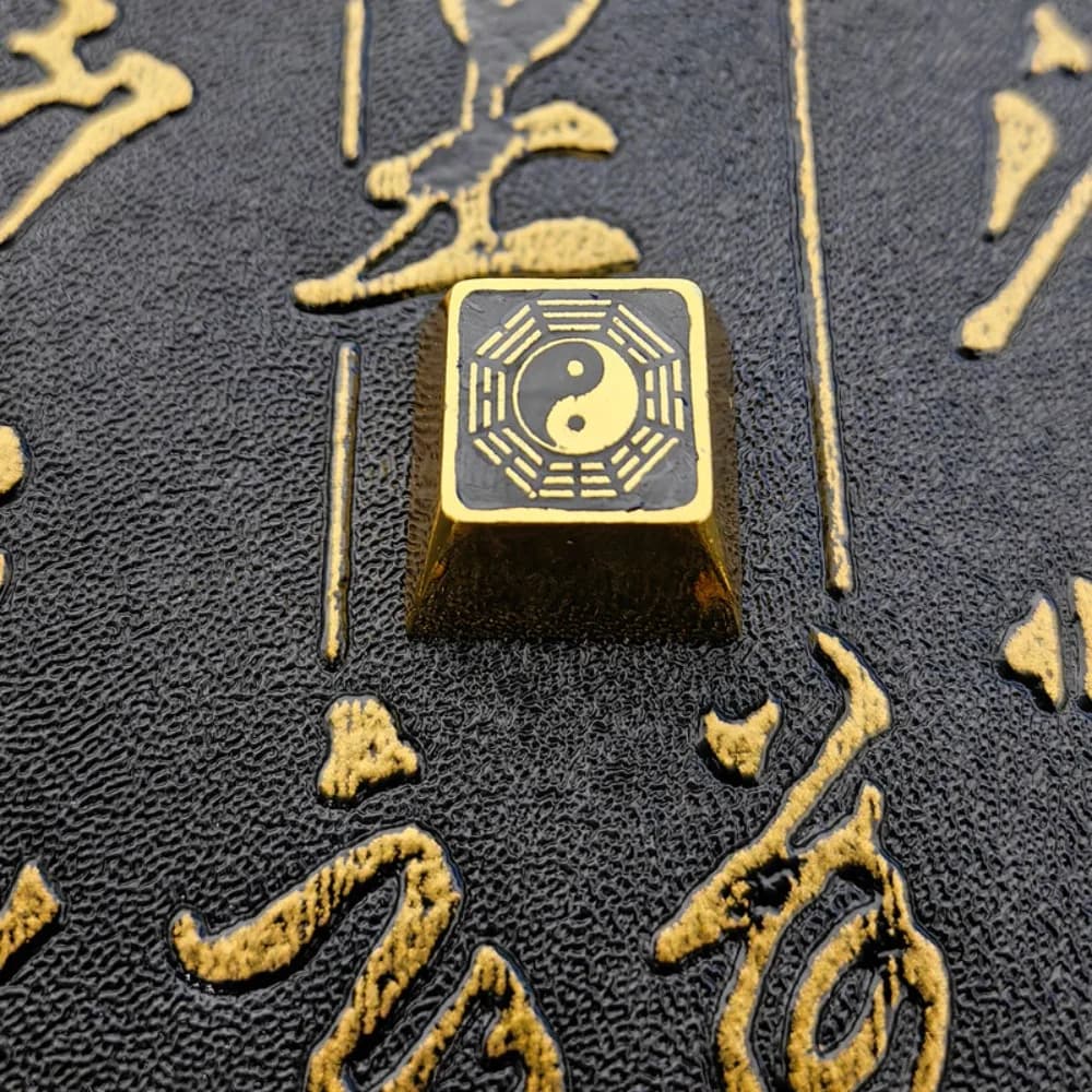 1pcs Metal Traditional Chinese Bagua Pattern Keycaps R4 1u Esc Key Cool Personalized Keycap for MX Mechanical Keyboards